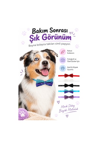 Show Tech Köpek Süs Papyonu Simli Dickie Bow 10 Parça Diğer