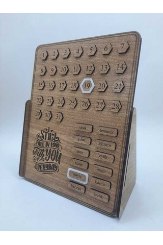 Dükkan Design Ahşap Sonsuz Masa Takvimi