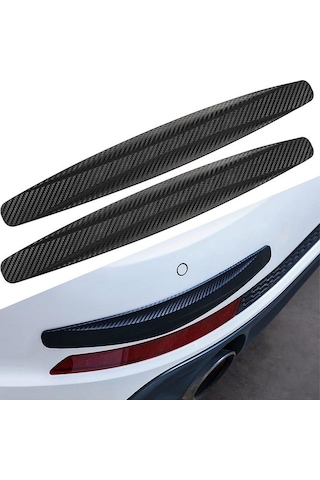 5d Karbon Esnek Tampon Koruma Bandı Tampon Koruyucu Şerit Yumuşak Bant 2'li Paket Siyah Karbon