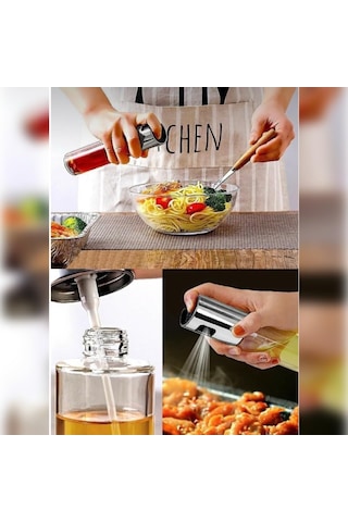 Yağ Sirke Püskürtücü Cam Sprey Şişe Yağdanlık Ve Limon Püskürtme Şişesi 100 Ml, Brc195110012025 Çok Renkli