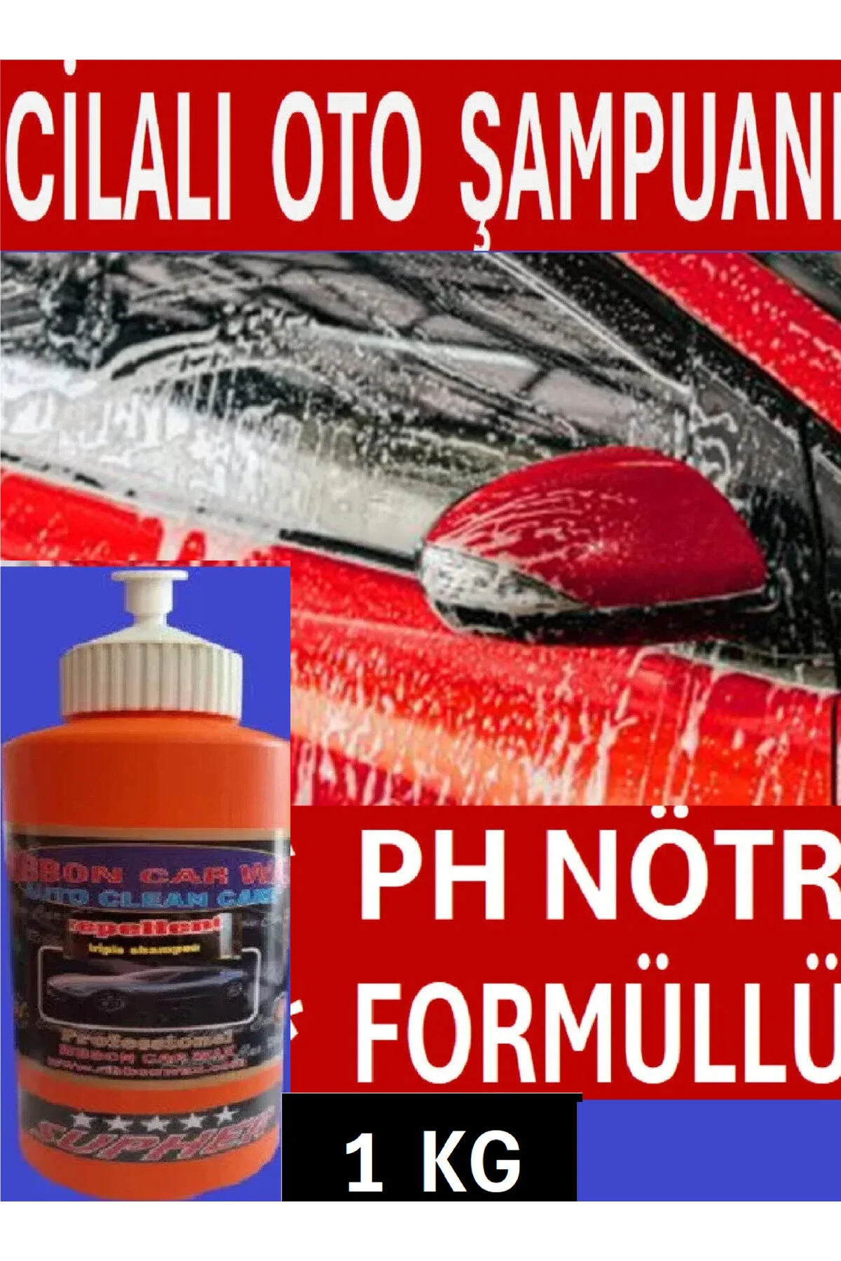 Reperlent Ph Nötr Formüllü Cilalı Oto Yıkama Şampuanı 1 Kg