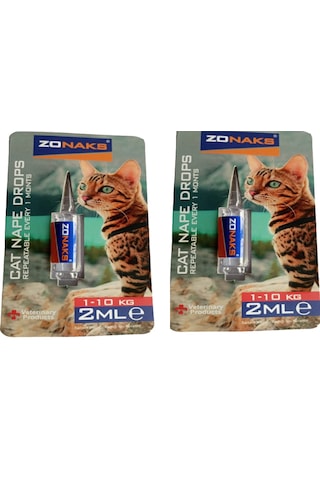 Zonaks Kedi Ense Dış Damla 2 Ml X 2 Adet Zonaks Kedi Ense Dış Damla 2 Ml X 2 Adet