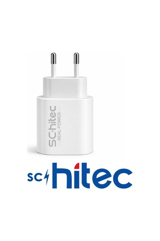 Schitec 25w Type-c Çıkışlı Hızlı Şarj Aleti Type-c To Type-c Kablolu Set Beyaz Sc002 1 Metre