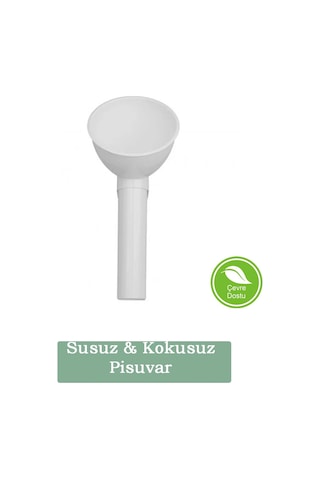 Tasarım Ödüllü Kıone Susuz Pisuvar - Kir Ve Su Lekesi Tutmaz Tritan Malzeme - %100 Çevre Dostu Beyaz