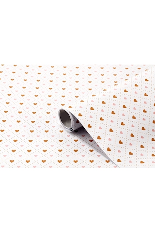 Bigpoint Yapışkanlı Folyo 2m Kalp Desen No:49 X 12 Rulo