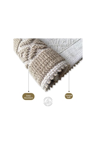 Soffy Kahve & Kahve 2 Adet 50x70 Cm Banyo Paspası %100 Doğal Pamuk Ayak Paspası Ayak Havlusu Kahve