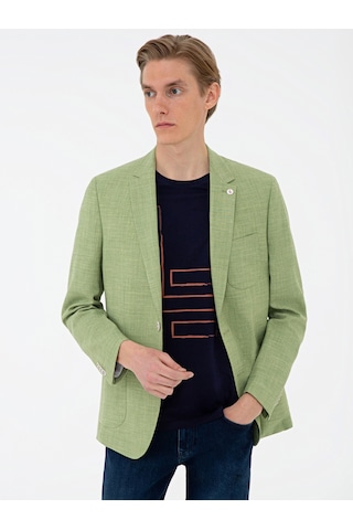 Cacharel Fıstık Yeşili Ex. Slim Fit Ceket Yesıl