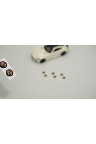 Porsche Uyumlu Logo Jant Torpido Direksiyon 9Mm Damla Sticker Logo Seti