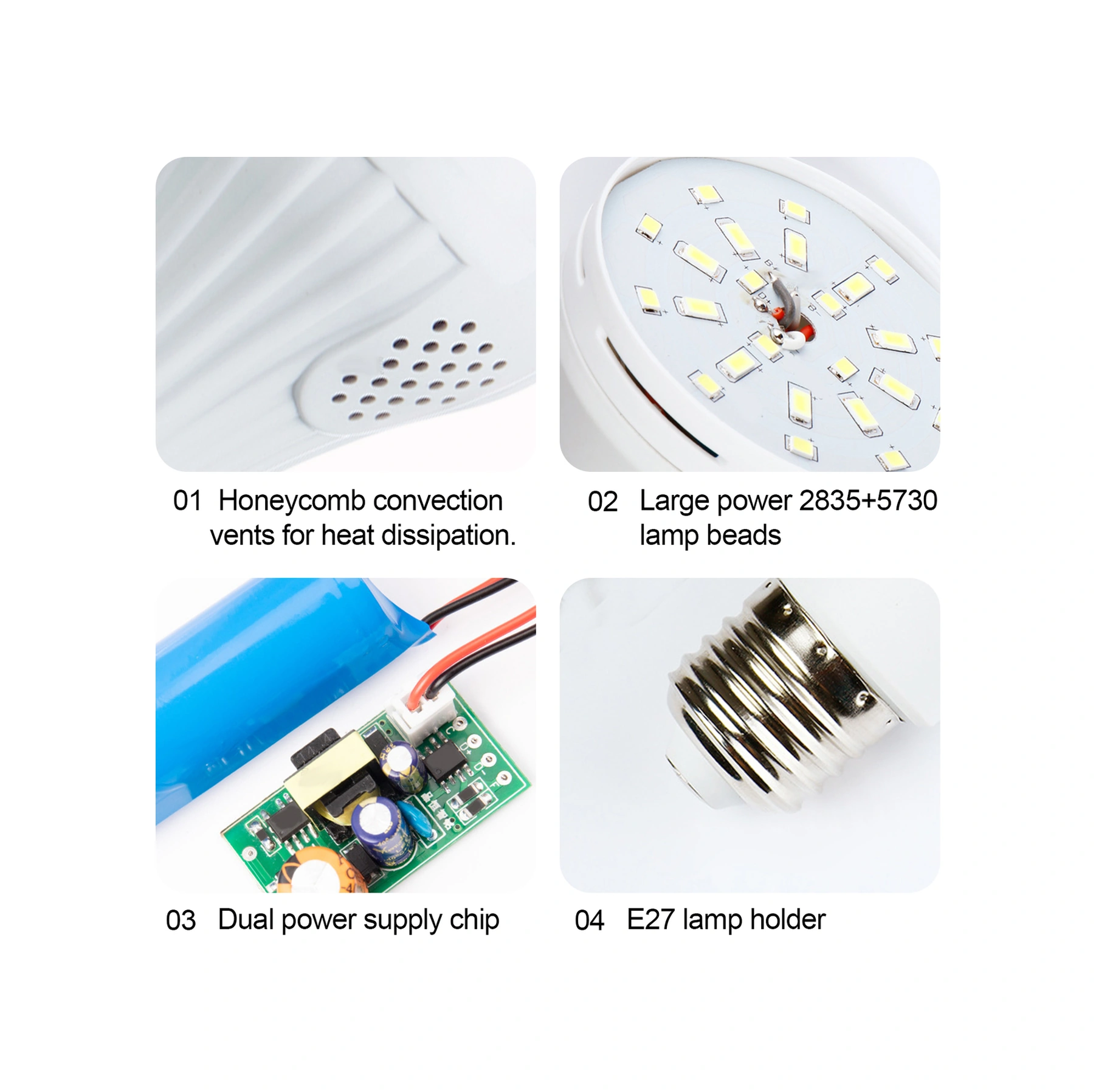 Moveevo E27 12w Akıllı Acil Led Ampulü, Otomatik Şarjlı, Elektriksiz Kullanıma Uygun, 85-256v Geniş Voltaj, Beyaz Işık, Dokunmatik Kontrol Ve Kanca Beyaz