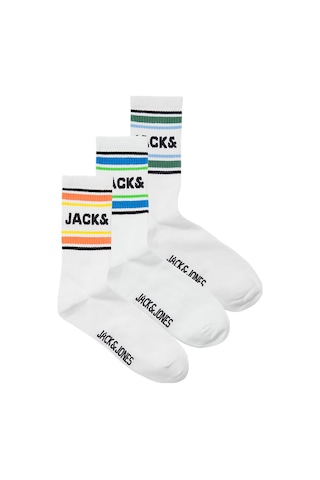 Beyaz Jack & Jones Erkek Çorap 3lü Paket 12256220 Beyaz