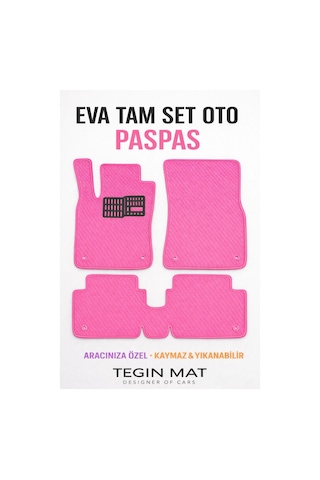 Hyundai I20 2020 2025 Smart Uyumlu Eva Oto Paspas Pembe Metal Topukluklu Tam Set