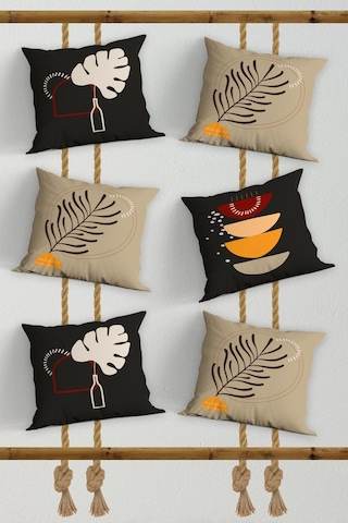 Belle Benoit Baskılı Dekoratif 6'lı Koltuk Kırlent Kılıfı Desen16