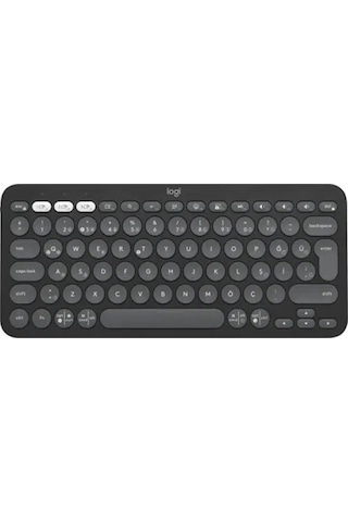 Logıtech K380s Pebble Keys 2 Çoklu Cihaz Özellikli Bluetooth Türkçe Q Klavye Gri 920-011859 Lazer