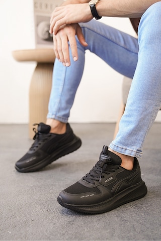 Daxors D0128 Günlük Ortopedik Erkek Sneaker Spor Ayakkabı Siyah