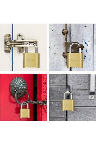 Jokmae Pirinç Kaplama Kombinasyon Kilidi - 8mm Kancalı, Güvenlik Aksesuarı