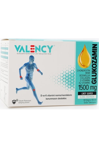 Valency Glukozamin Likit Complex Collagen Takviye Edici Gıda 30 x 10 ML Valency Glukozamin Likit Complex Collagen Takviye Edici Gıda 30 x 10 ML
