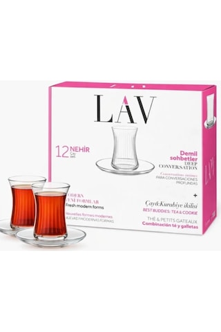 Lav Nehir 12 Parça Çay Seti Şeffaf Lav Nehir 12 Parça Çay Seti Şeffaf