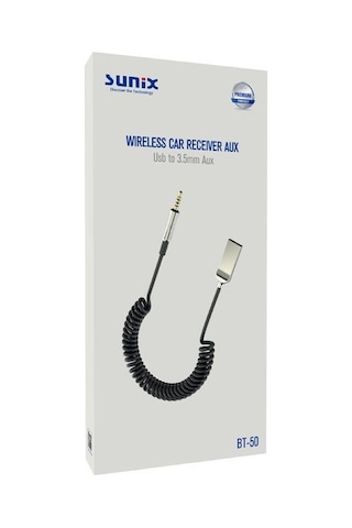 Sunix Usb To 3.5mm Bluetooth Aux Kablo Bt-50