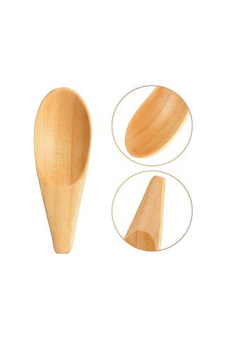 Fastbuy 10 Adet Ahşap Kepçe Masif Ahşap Baharat Kaşığı Kısa Saplı Mini Tuz Kaşığı Gevşek Çay Yaprakları, Kahve Çekirdekleri,