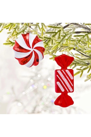 Asılabilir Yılbaşı Yeniyıl Ağacı Süsü Dev Şekerler Christmas New Year Giant Candies Gift Ornaments