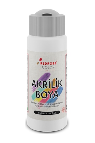 Red Rose Beyaz Akrilik Boya 60 ML