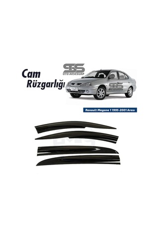 Cam Rüzgarlığı Renault Megane 1 1995-2001 Arası Mügen Tip Piano Blackk