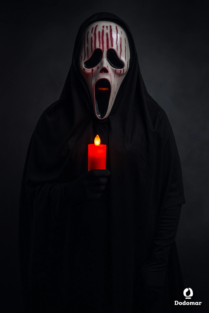 Halloween Maske Çığlık Kanlı Lüks Kalın Arkası Tül Diğer