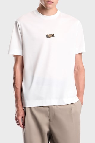 Emporio Armani Logolu % 100 Pamuk Bisiklet Yaka T Shirt Erkek T Shirt Em007040 Af10017 U0003 Beyaz