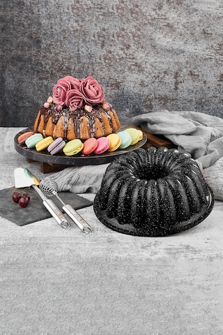 Polochef Damla Döküm Granit Kek Kalıbı Siyah 26 Cm Siyah Polochef Damla Döküm Granit Kek Kalıbı Siyah 26 Cm Siyah
