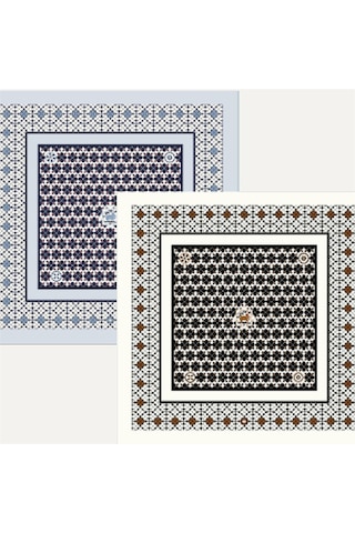 Deserto Fashion 2026 Avantgarde Serisi Çift Taraflı %100 İpek Twill Eşarp 90x90 Çok Renkli 09704177