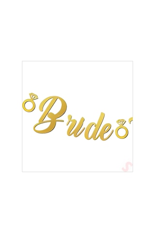 Bride To Be Kaligrafi Banner Altın