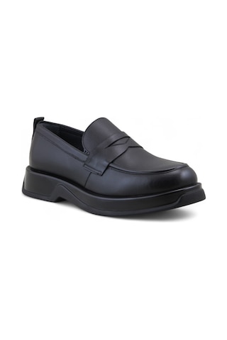 Fosco 3225 Hakiki Deri Loafer Erkek Ayakkabı Siyah