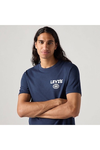 Levi's Graphic Crewneck Erkek Lacivert Yuvarlak Yaka Tişört A2823-0290-4789 Blues