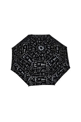 Herşey Nota Mc2 Fizik Unisex Desenli Siyah Şemsiye 330 Çok Renkli
