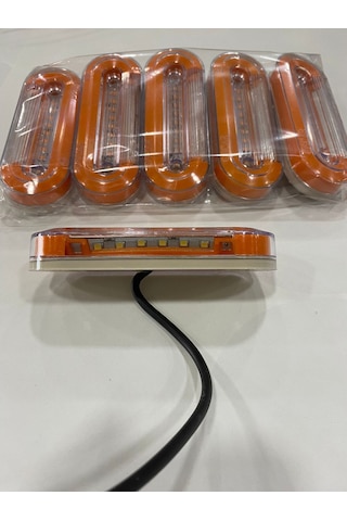 Ahmet Otomotiv 5 Adet Yeni Nesil Neon Yere De Işık Veren Yan Lamba Sarı Renk 12v-24v
