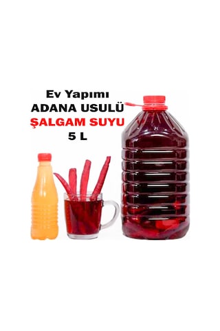 Organik Ev Yapımı Adana Usulü Şalgam Suyu 5 L