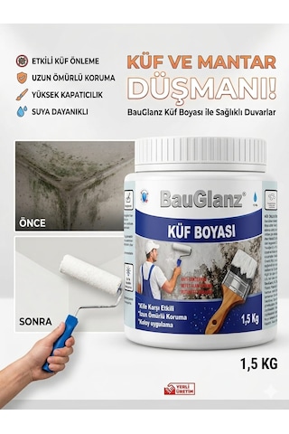 Bauglanz Profesyonel Anti-mold Küf Ve Rutubet Önleyici Boya 1.5 KG