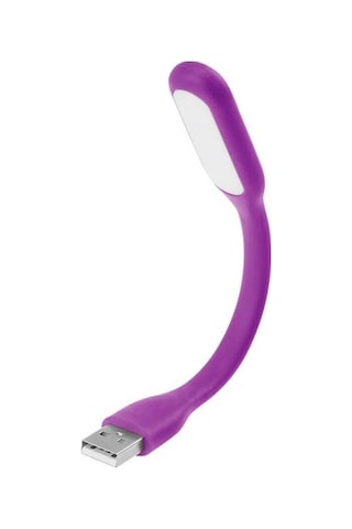 Koodmax Taşınabilir Usb Led Lamba Işık Laptop Kitap Okuma Klavye Aydınlatma - 17cm - Mor