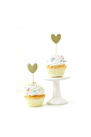 15li Kalp Dore Altın Kalp Bride To Be Cupcake Kürdani Söz Nişan Düğün Kına Bekarlığa Veda Süsleri