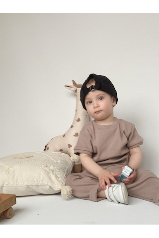 MiaBaby Kısa Kol Taytlı Takım Mia2xtytv Vizon