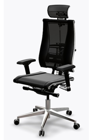 Yoga Ergonomik Koltuk Bel Destekli, Tekerlekli, Yükseklik Ayarlı, Deri Yönetici Koltuğu - A4.3.15.139 Siyah