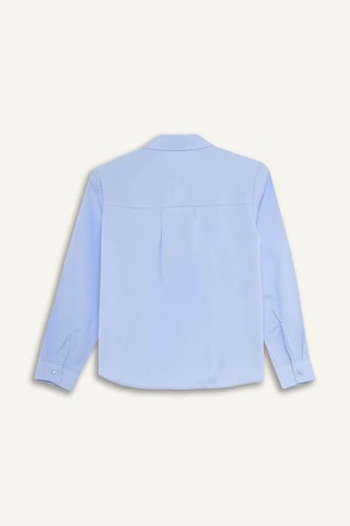 Defacto Oversize Geniş Kalıp Oxford Mavi Kız Çocuk Gömlek F2274a8/be213 Mavi