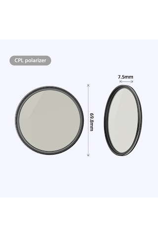 Springsun 6.7 İnç Manyetik Telefon Filtre Tutucusu 67mm Cpl Filtreli Telefon Filtre Tutucu İphone Uyumlu 15 Pro Max/ İphone Uyumlu 15 Plus