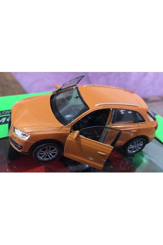 Oyuncak Model Metal Araba 1/36 Çek Bırak Turuncu Audi Q3 Jeep