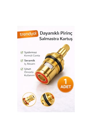 Salmastra Musluk İçi Aç Kapa Seramik Milli Pirinç Gövde Musluk Kartuşu Yedek Parça Dayanıklı