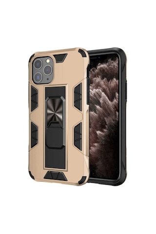 Apple Uyumlu iPhone 11 Pro Kılıf Zore Volve Kapak Gold