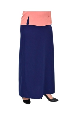 Kadın Uzun Lastikli Kalem Etek Bgl-st04727 Lacivert
