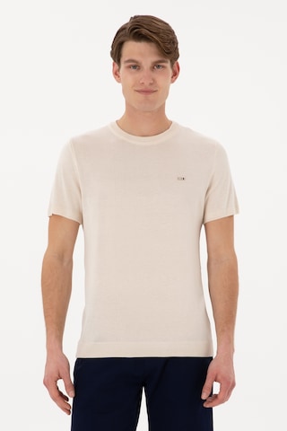 U.S. Polo Assn. Erkek Slim Fit Bisiklet Yaka Taş Tişört 50306456-VR049