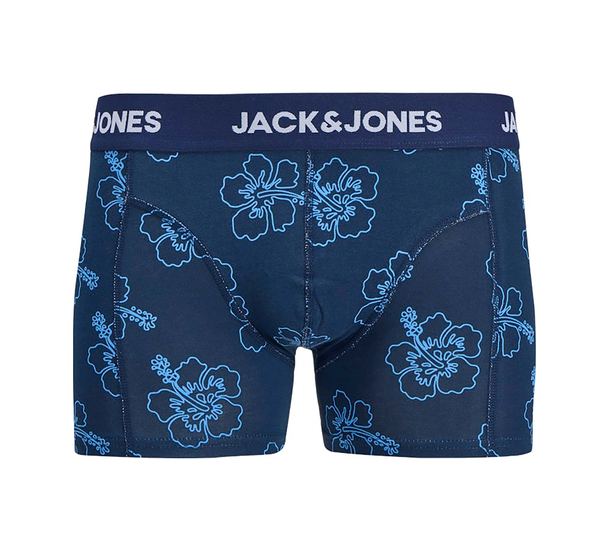 Jack & Jones Anthony Print Erkek 3'lü Boxer 12298171-pbl Mavi