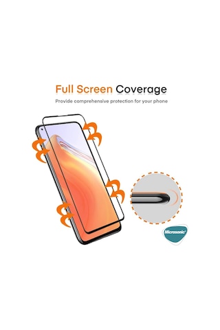 Microsonic Xiaomi Mi 10T Pro Tam Kaplayan Cam Ekran Koruyucu Siyah